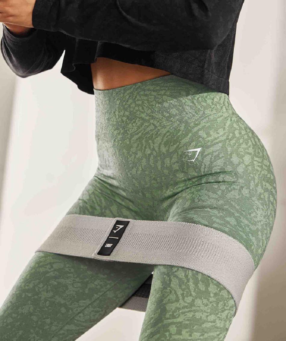 Gymshark Adapt Animal Seamless Ženske Tajice Zelene | HR 4106SGL